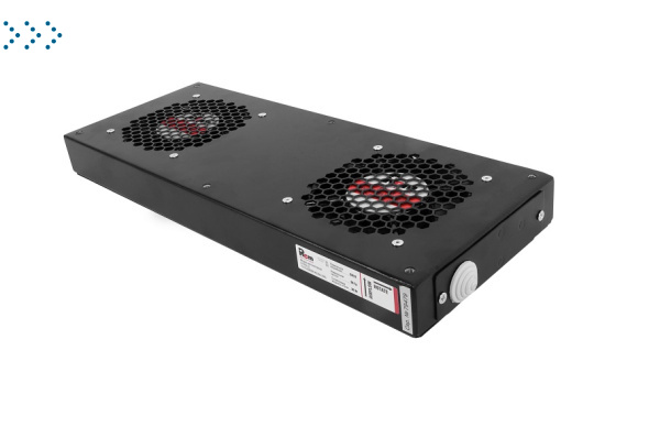 Модуль вентиляторный, 2 вентилятора, колодка, чёрный