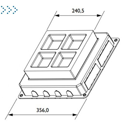 Коробка под заливку для люка на 16 модулей (83058)