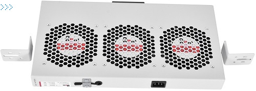 Модуль вентиляторный 19" 1U, 3 вентилятора, регул. глубина 200-310 мм с контроллером