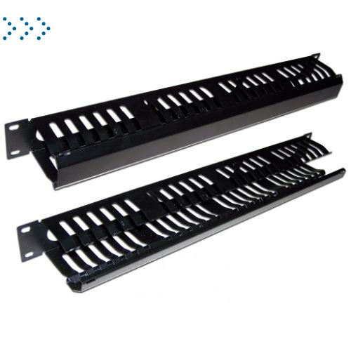 Кабельный органайзер 19" c крышкой, 1U