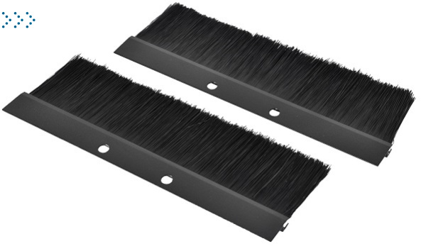 Комплект щеточного ввода в шкаф, универсальный, цвет черный Комплект щеточного ввода в шкаф, универсальный, цвет черный