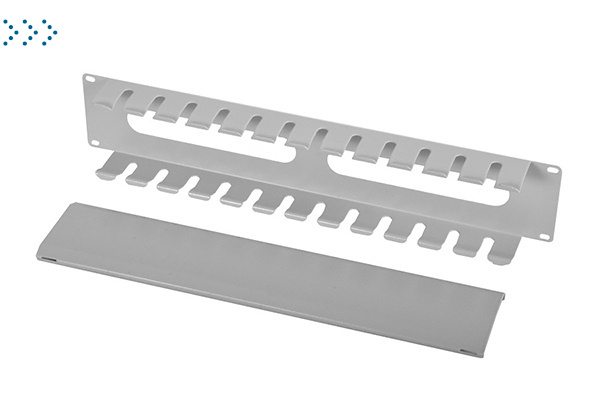 Органайзер кабельный горизонтальный 19" 2U с крышкой