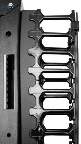 Вертикальный кабельный органайзер с пластиковыми пальцами 42U для шкафов ШТК-СП