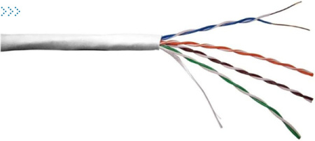 Кабель TWT FTP, 4 пары, Кат.5е, PVC, 305 метров, серый