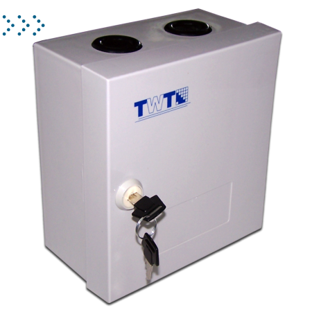 Настенный распределительный бокс, упрощенный, 5 плинтов, 50 пар, пластик, с замком