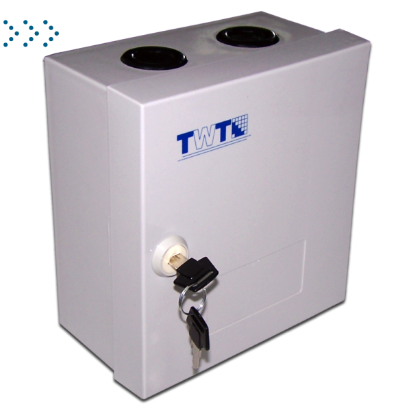 Настенный распределительный бокс, упрощенный, 5 плинтов, 50 пар, пластик, с замком