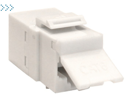 Повторитель портов RJ-45, неэкранированный, кат.6, формата Keystone, белый
