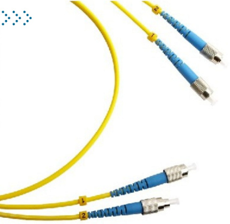 Патч-корд оптический TWT, PVC, дуплексный, FC/UPC-FC/UPC, SM OS2, 1.0 м
