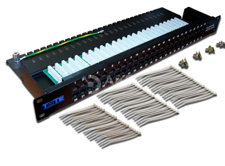 Патч-панель телефонная, 19", 1U, 50 портов RJ-45