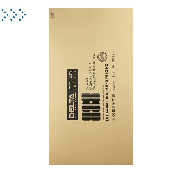 Фотоэлектрический солнечный модуль (ФСМ) DELTA NXT 500-66/2 M10 HC Фотоэлектрический солнечный модуль (ФСМ) DELTA NXT 500-66/2 M10 HC