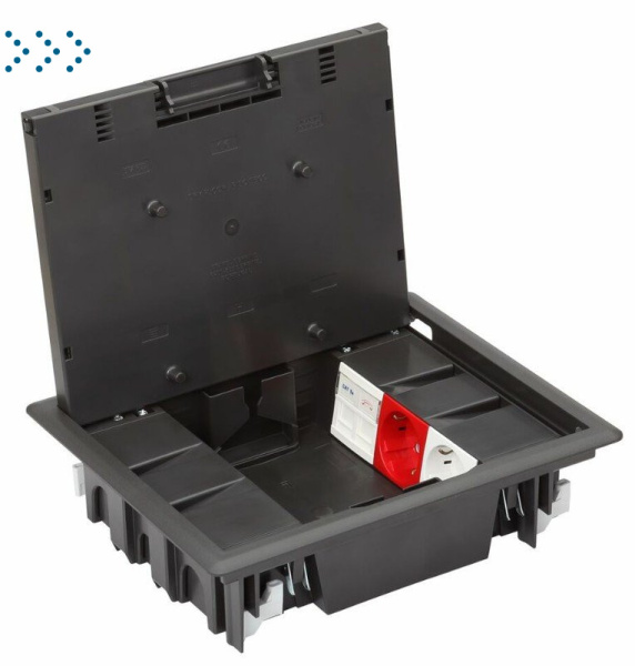 Люк - 12 модулей (6 розеток 45х45хмм), антрацит (83006 CAT) Люк - 12 модулей (6 розеток 45х45хмм), антрацит (83006 CAT)