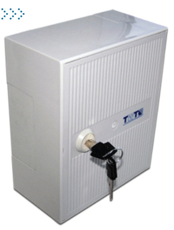 Настенный распределительный бокс, 3 плинта, 30 пар, с замком