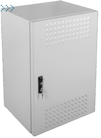 Шкаф уличный всепогодный настенный укомпл. 12U (Ш600 × Г500), нерж. сталь, комплектация Т1-IP54