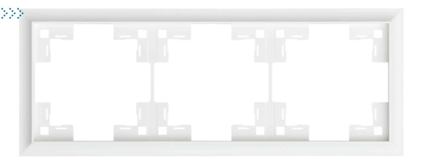 Трехместная рамка классик, белый матовый (35930 MW) Трехместная рамка классик, белый матовый (35930 MW)