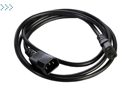 Шнур питания с заземлением IEC 60320 C13/IEC 60320 C14, 10А/250В (3x1,0), длина 3 м.