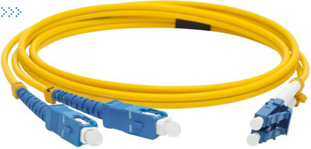 Патч-корд оптический TWT, PVC, дуплексный, FC/APC-LC/UPC, SM OS2, 1.5 м