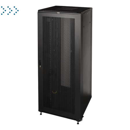 Шкаф 19" Business, 42U 800x1000, черный, передняя дв. перфорир., задняя дв. распашная перфорир.