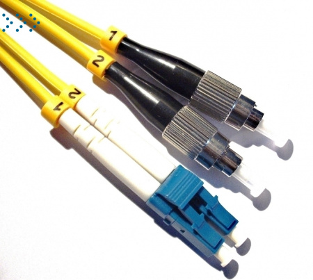 Патч-корд оптический TWT, PVC, дуплексный, FC/APC-FC/UPC, SM OS2, 1.0 м