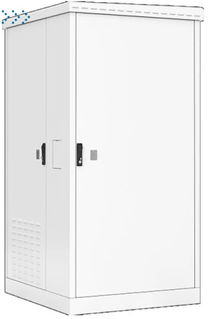 Шкаф всепогодный напольный укомплектованный 12U (Ш700 × Г900) с эл. отсеком, комплектация Т1-IP54