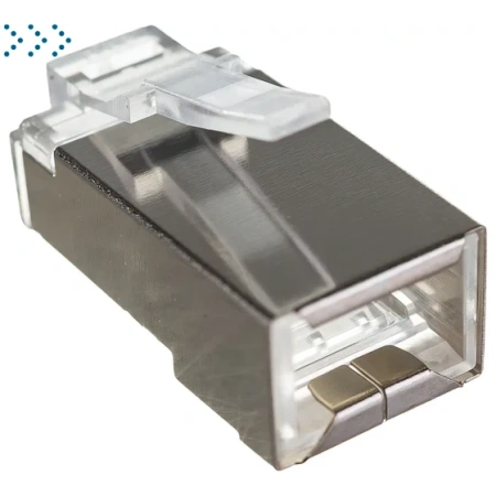 Коннектор RJ45 STP 8P8C, универсальный, со вставкой, cat.6, 100 шт.