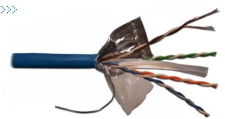 Кабель LANMASTER патч-кордовый FTP, 4x2, кат 6, 250Mhz, PVC, 305 м, серый