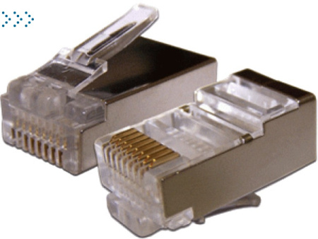 Коннектор RJ45 STP 8P8C, универсальный, для толстого кабеля, cat.6, 100 шт.