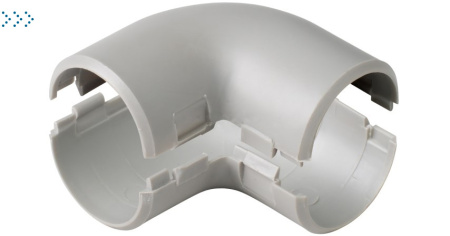 CI32G Угол 90 гр.(2част.) для труб D32мм