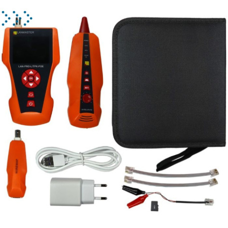 Кабельный тестер с измерением длины с трассировкой кабельных линий и определением POE