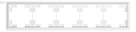 Пятиместная рамка классик, белый матовый (35950 MW)