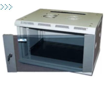 Шкаф настенный 2, 18U 600x450, стеклянная дверь