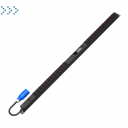 Блок распределения питания SMARTWATT PDU P-series 0U-MI-1P32A-SMB-2CB-24C13-24C39-UL-3M-IEC309