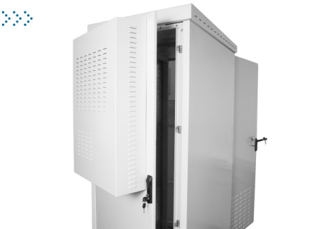 Шкаф уличный всепогодный напольный укомплектованный 18U (Ш700 × Г600), комплектация ТК-IP54