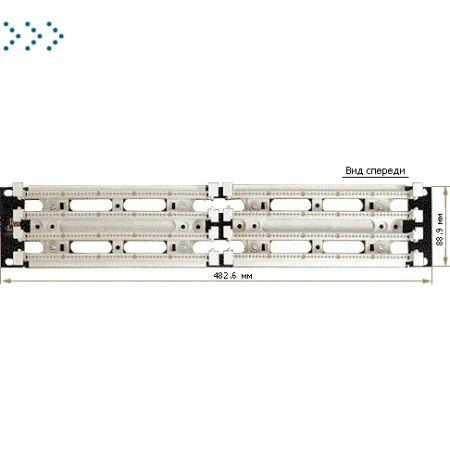 200-парный 110 кросс LANMASTER 19" 2U, блоки в комплекте
