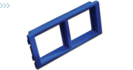Адаптерная рамка двойная вертикальная, для настенных блоков, синяя