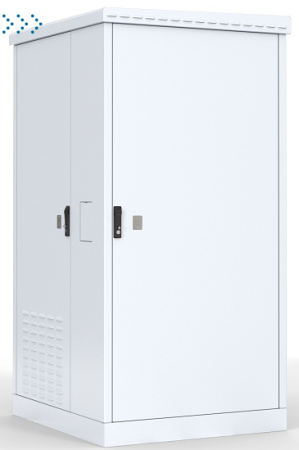 Шкаф уличный всепогодный напольный 30U (Ш1000хГ600) с электроотсеком, три двери
