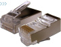 Коннектор RJ45 STP 8P8C, универсальный, со вставкой, cat.6, 100 шт.