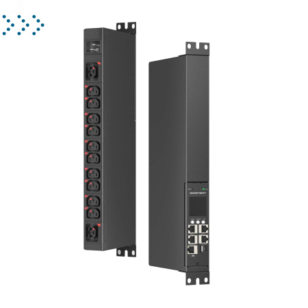 Блок распределения питания SMARTWATT PDU P-series 1U-MI-1P16A-SMB-10C13-2C39-UL-2M-IEC320