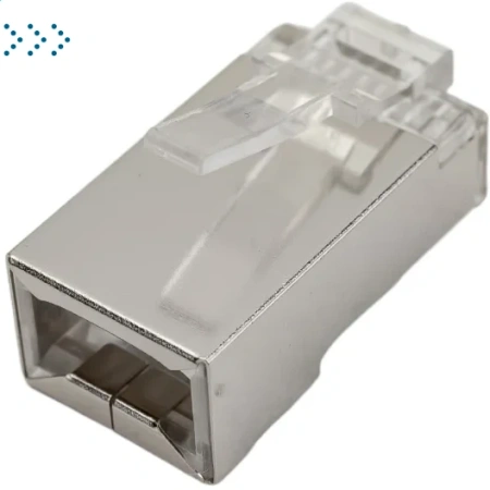 Коннектор RJ45 тип EZ, 8P8C, STP, Cat.5e, универсальный, покрытие 50 микрон,100 шт.