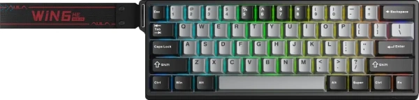 Клавиатуры AULA WIN60HE PRO Edition Light Grey-Dark Grey Meteor Magnetic Switches