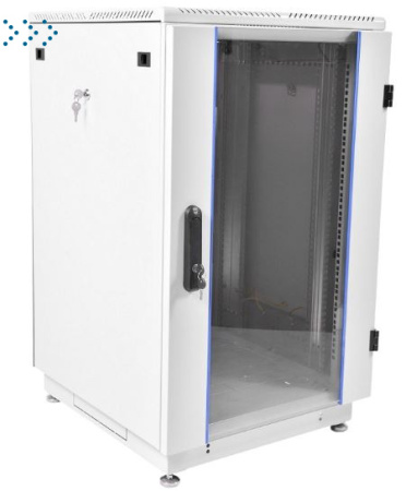 Шкаф телекоммуникационный напольный 24U (600 × 1000) дверь стекло