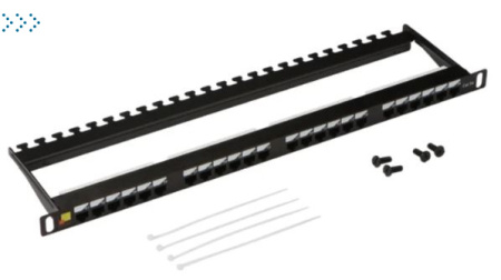 Патч-панель LANMASTER компактная 24 порта, UTP, кат.5E, 0.5U