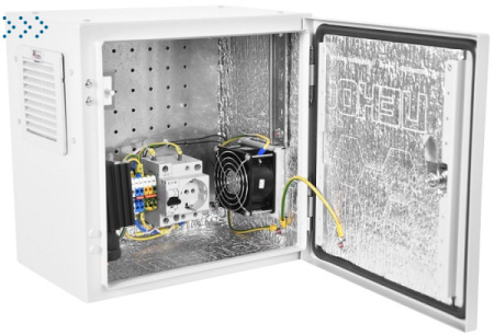 Шкаф ЭКОНОМ уличный всепогодный настенный укомплектованный (В300 × Ш300 × Г210), комплектация T2-IP65
