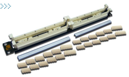 100-парный 110 кросс LANMASTER 19" 1U, блоки в комплекте