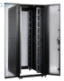 Шкаф серверный ПРОФ напольный 42U (800x1200) дверь перфор., задние двойные перфор., черный, в сборе