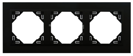 3-х местная рамка, черный/черный (90930 TRR)