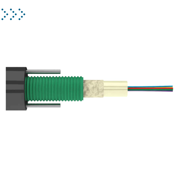 ВО кабель бронированный гофр.стал.лентой, GYXTW, 2,7кН, PE, внешний, 8 х OM2 ВО кабель бронированный гофр.стал.лентой, GYXTW, 2,7кН, PE, внешний, 8 х OM2