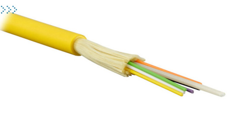 Кабель оптический LANMASTER внутренний, Distribution, LSZH, 4 волокна,  SM, G.657, желтый