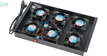 Блок 6-ти вентиляторов в крышу шкафа LANMASTER DCS глубиной 1070/1200 мм