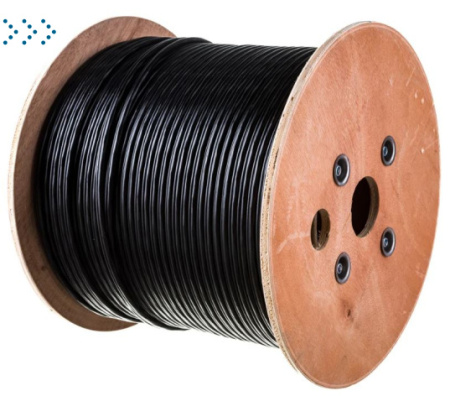 Кабель TWT UTP, 4 пары, Кат.5е, для внешней прокладки, с тросом, 305 м