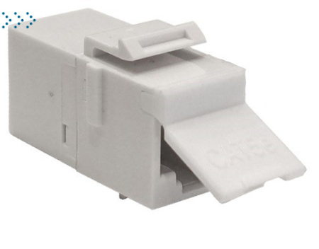Повторитель портов RJ-45, неэкранированный, кат.5E, формата Keystone, белый